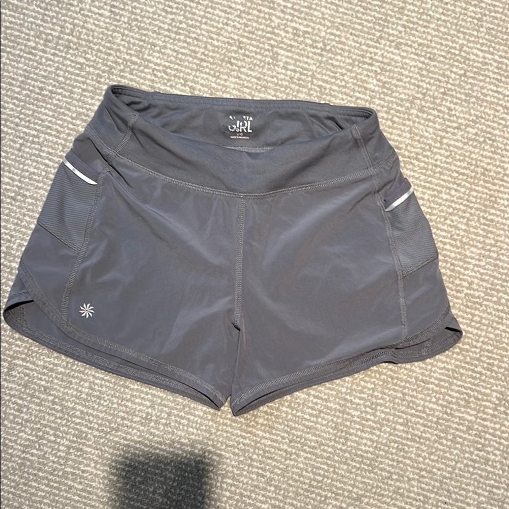Gray athleta girls lined mid-rise Shorts